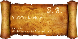 Diós Norbert névjegykártya