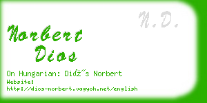 norbert dios business card