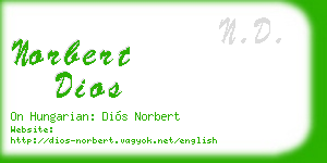 norbert dios business card